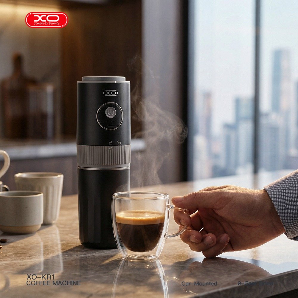 MOLINILLO DE CAFE PORTÁTIL NEGRO XO-KR1 3 EN 1 COMPACTO